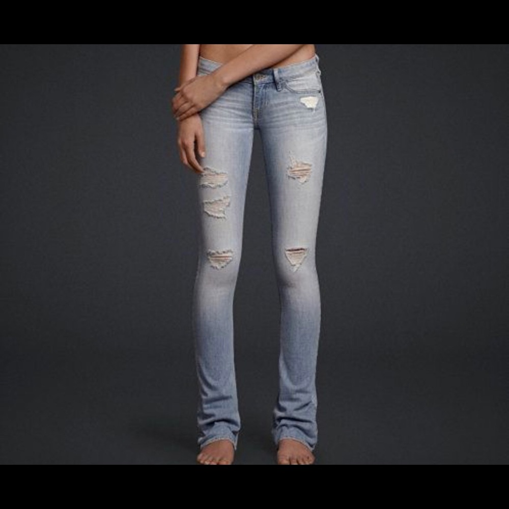Ripped blue jeans